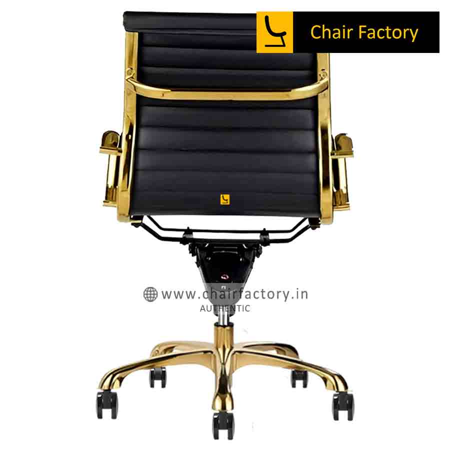 James Single Cushion Gold Mid Back Conference Room Chairs